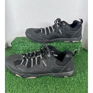 Eddie Bauer Barkley Men's Black Leather Mesh Hiking Trail Shoes Size 10‎